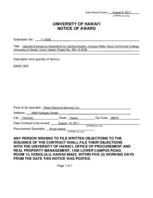 Fillable Online Hawaii Notice Fax Email Print Pdffiller