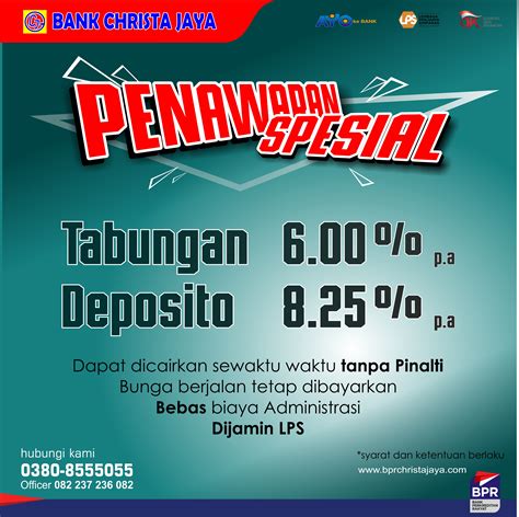 Penawaran Spesial Bunga Tabungan Dan Deposito BPR Christa Jaya Berita