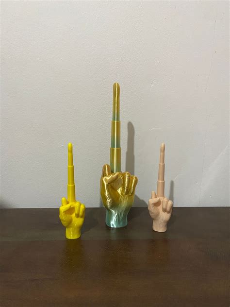 Collapsible Middle Finger Fidget Toy D Printed Etsy