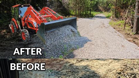 Kioti NS6010 Tractor Box Blade Building A New Gravel Driveway For 30