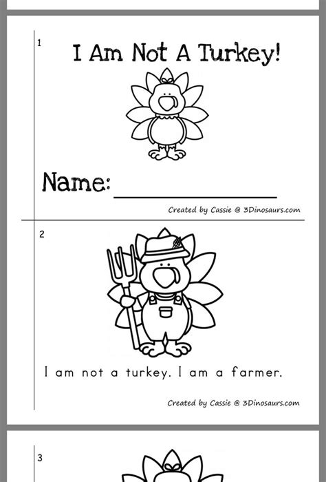 Thanksgiving Emergent Reader Printable Printable Calendars At A Glance