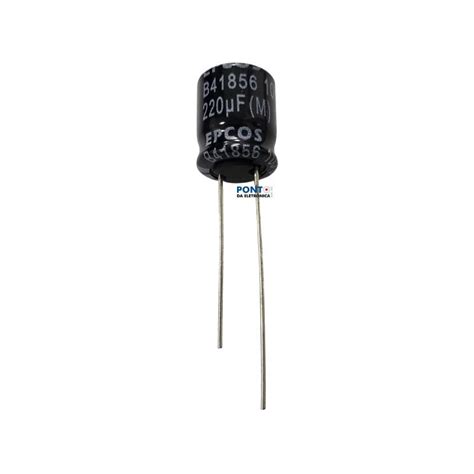 Capacitor Eletrolítico 220uf X 35v Rd 105º Epcos Ponto Da Eletrônica