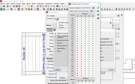 CYPECAD Error Separación libre máxima entre barras longitudinales