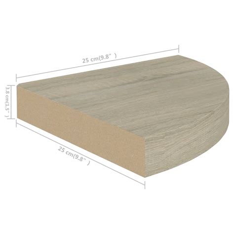 Eck Schweberegale 4 Stk Eichefarben 25x25x3 8 Cm MDF Feldshop Ch