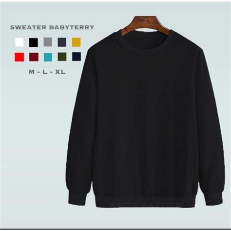 Jual Sweatshirt Basic Polos Crewneck Polos Unisex Bahan Babyterry