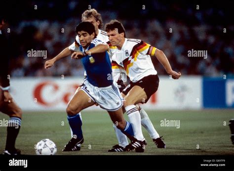 Soccer World Cup Italia Final West Germany V Argentina Stock