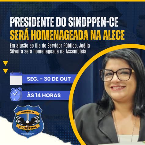 Presidente do Sindppen Ce será homenageada na ALECE Sindppen Ce