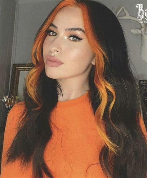 Pin By David Connelly On Dyed Or Bleached Bangs 10 Orange Hair Hair