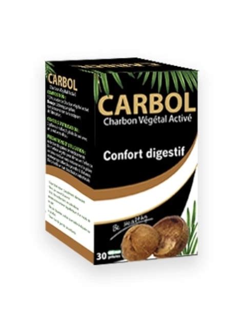 CARBOL CHARBON VEGETAL ACTIVE 30 GELULES TuniPro