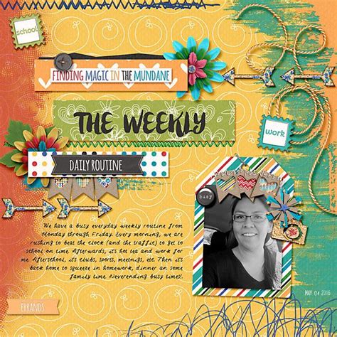 Digital Scrapbook Template Artsy Journal 14 Scrapping With Liz