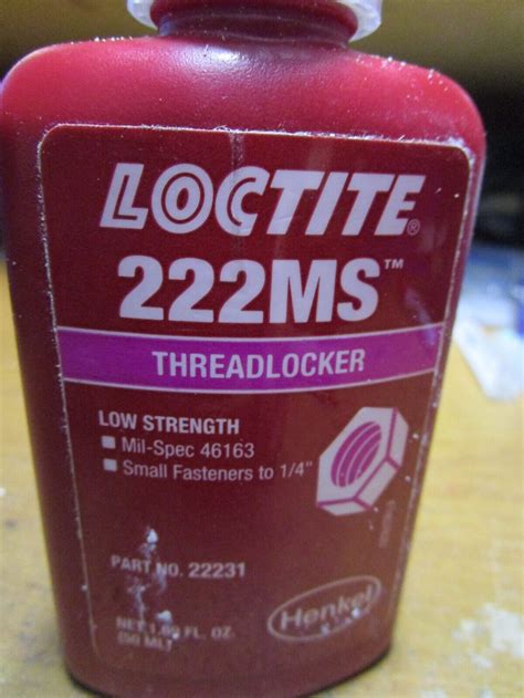 Loctite 222ms Threadlocker Purple Liquid 50 Ml Bottle 22231 Idh