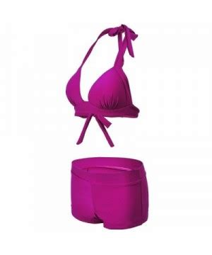 Women S Two Pieces Bathing Suit Halter Strappy Padding Bikini Set Beach Swimsuit Dark Purple