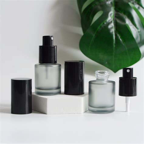 Pcs Fine Mist Spray Bottle Ml Frosted Black Glass Etsy