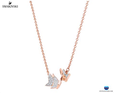 Lilia Necklace Butterfly White Rose Gold Tone Plated 41 Off