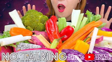 Asmr Veggie Platter Extreme Crunchy Eating Sounds No Talking Mukbang