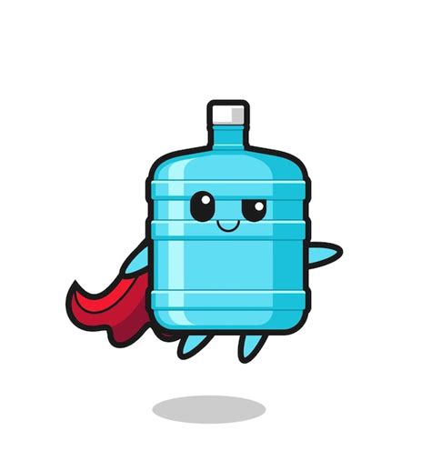 Le Personnage Mignon De Super H Ros De Bouteille D Eau De Gallon Vole