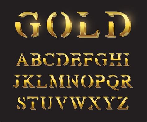 Premium Vector Gold Letters Template