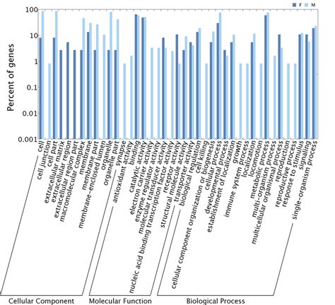 Gene Ontology Go Classifications For The Differentially Expressed