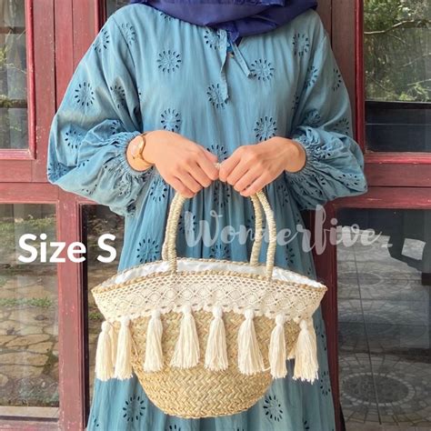 Jual Tas Anyaman Kerajinan Mendong Pandan Rara Etnik Tradisional Bali