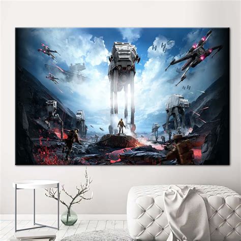 Star Wars Imperial Walker Canvas Modern Printed Abstract Art Canvas