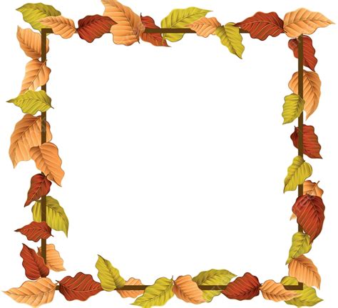 An Autumn Leaf Border Card Graphic Natural Vector, Card, Graphic ...