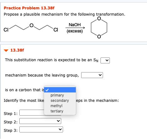 Solved Practice Problem 13 38f Propose A Plausible Mechanism Chegg