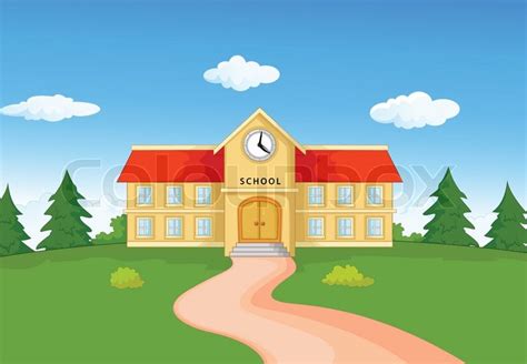 Vector Illustration Of Cartoon School Stock Vector Colourbox