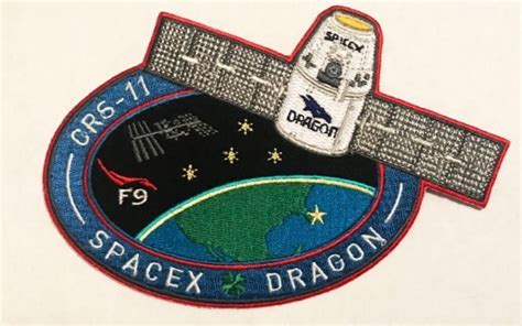 Official Spacex Crs 11 Dragon Patch Spacex Falcon 9 Launch Falcon 9