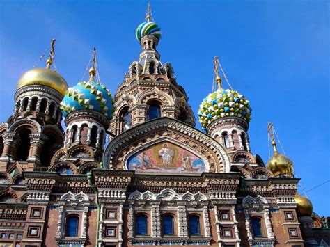 Church Of Our Savior On Spilled Blood In Saint Petersburg Russia