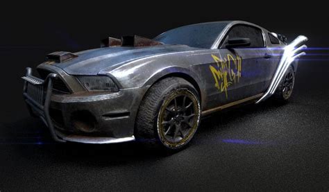 Artstation Mustang Textured Virendra Shekhawat Vj Mustang Texture Sports Car