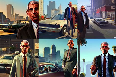 Dr Fauci In Grand Theft Auto Covert Art Epic K Stable Diffusion