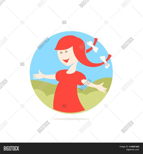 Cute Girl Red Hair Vector And Photo Free Trial Bigstock