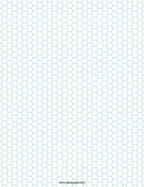 Hexagon Graph Paper With 14 Inch Spacing On Letter Sized Printable