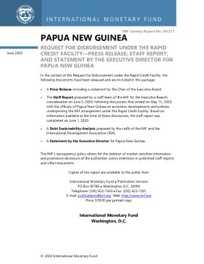 Fillable Online Papua New Guinea Request For Disbursement Under The