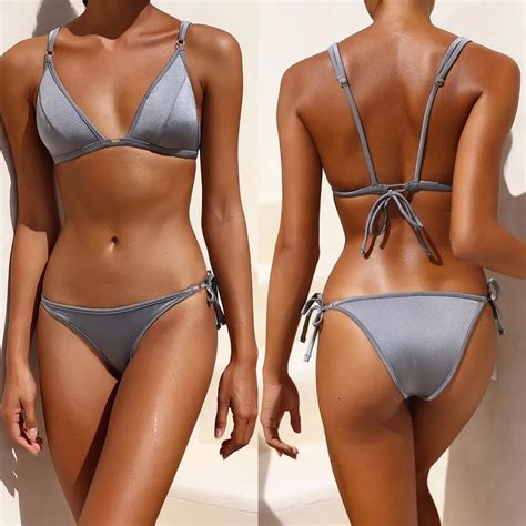 Aliexpress Buy Bandage Bikini Set Swimwear Women Sexy Thong