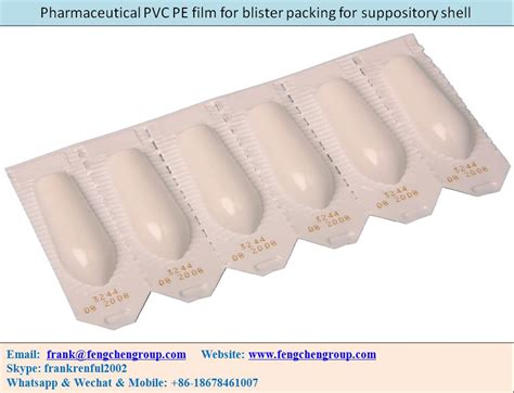 Pharmaceutical PVC PE Film For Blister Packing For Suppository Shell