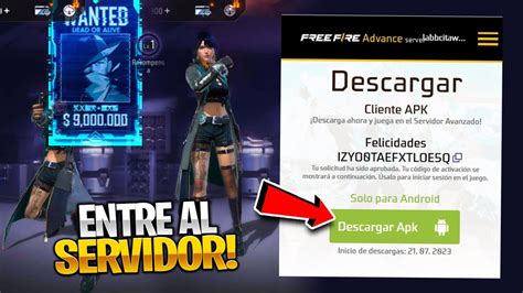 COMO ENTRAR AL SERVIDOR AVANZADO DE FREE FIRE 19 DE JULIO 2023