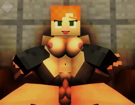 Rule 34 3d Alex Minecraft Big Breasts Female Green Eyes Minecraft Nude Orange Hair Pussy