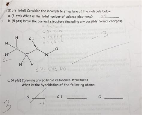 Solved 12 Pts Total Consider The Incomplete Structure Of Chegg