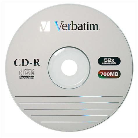 Купить Диск CD-R "Verbatim", 700 Mb, 52x, 80 min, Cake Box, цена за ...