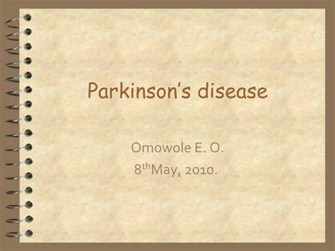 Ppt Parkinson S Disease Powerpoint Presentation Free Download Id1046392