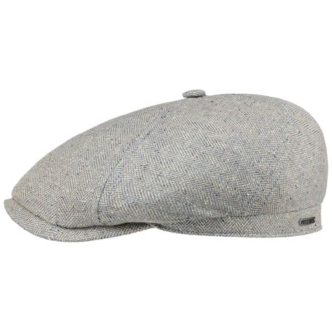 Hayton Herringbone 6 Panel Flatcap By Stetson 59 00