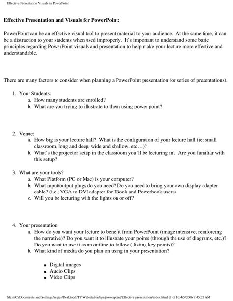 [PDF] - Effective Presentation and Visuals for PowerPoint: PowerPoint ... 