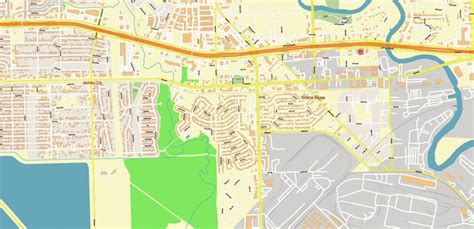 Pasadena Texas Us Map Vector Extra High Detailed Street Map Editable