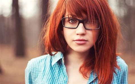 Beautiful Redhead Glasses Women Hd Wallpaper Peakpx