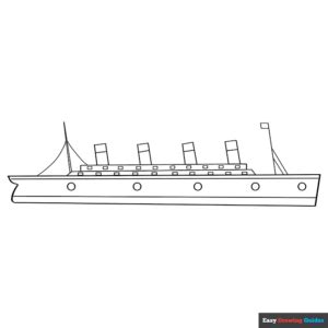 Titanic Coloring Page | Easy Drawing Guides