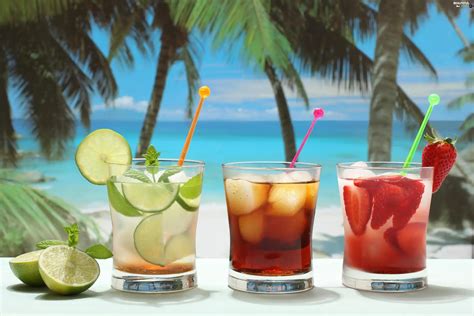 fruit, Ocean, tropic, drinks - Beautiful views wallpapers: 3200x2133