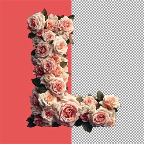 premium psd naturelroseletterpng