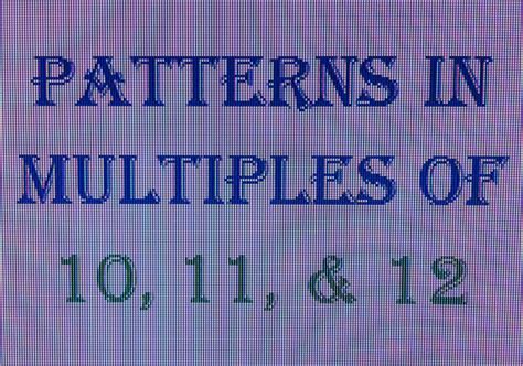 Fourth grade Lesson Patterns in Multiples of 10, 11, and 12