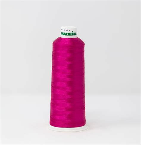 910 1110 5500 Yard Cone Of 40 Weight Fuchsia Pink Rayon Machine